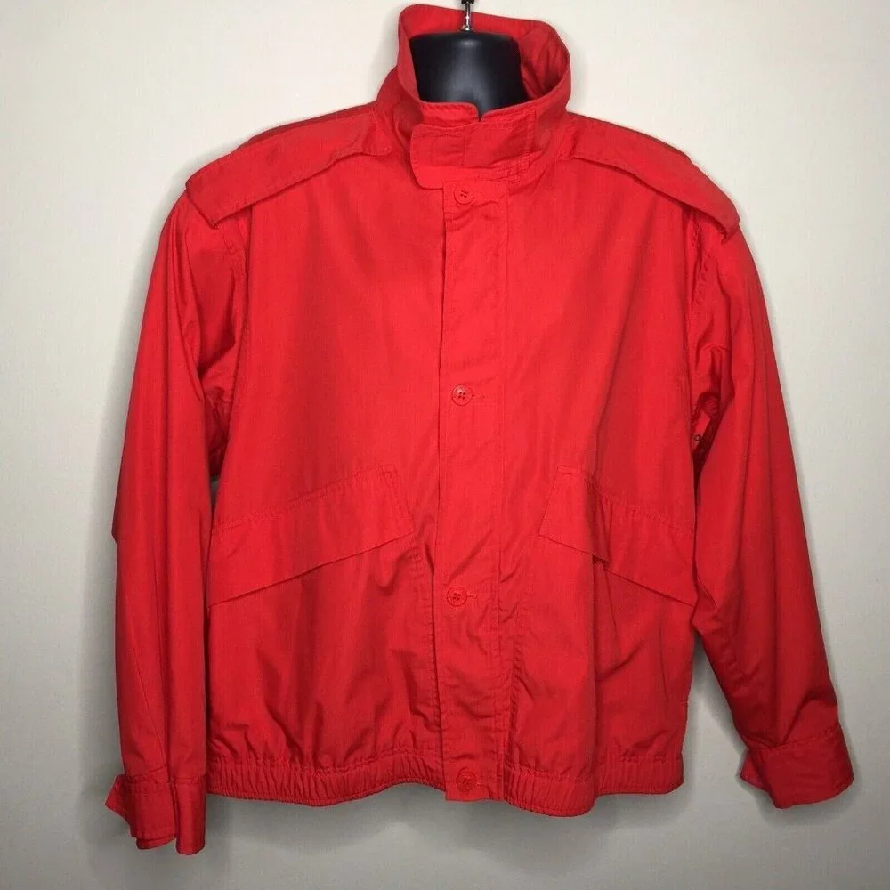 Head Sportswear Jacket Size Large Vintage‎ 80s 90s Full Zip Red Lightweight